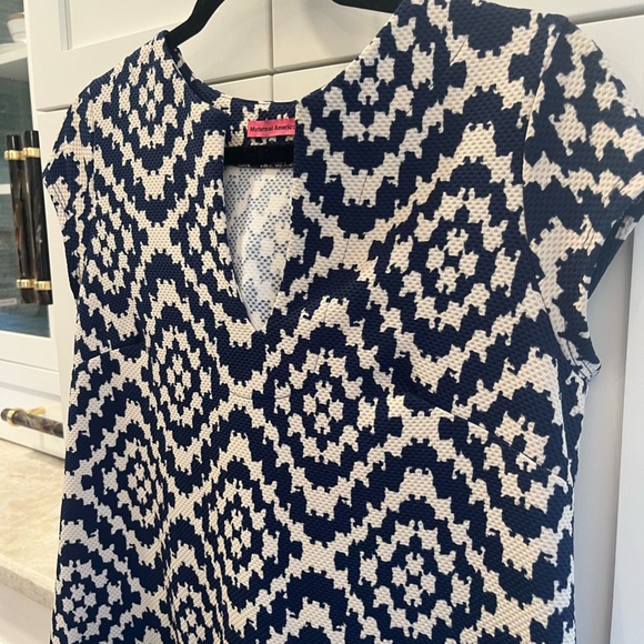 Maternal America Navy/White Mod Mini Dress - Picture 4 of 4